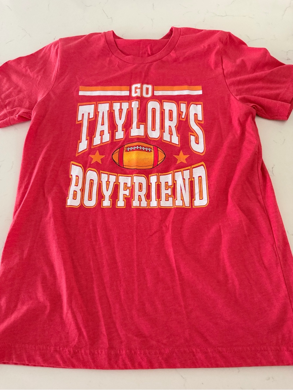 Red 'Go Taylor's Boyfriend' Graphic Kids Tee